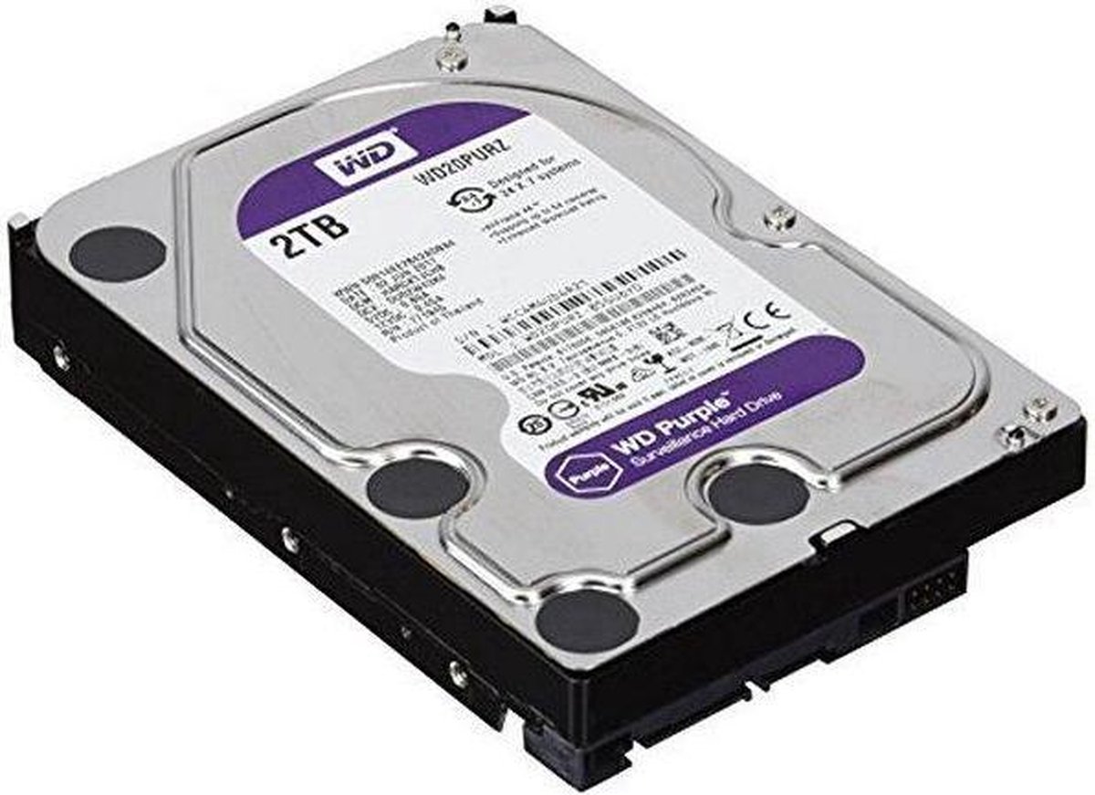 Wd purple interne harde schijf 2 2693087 10 orig - WD Purple WD20PURZ 2TB 5400RPM SATA Harde Schijf