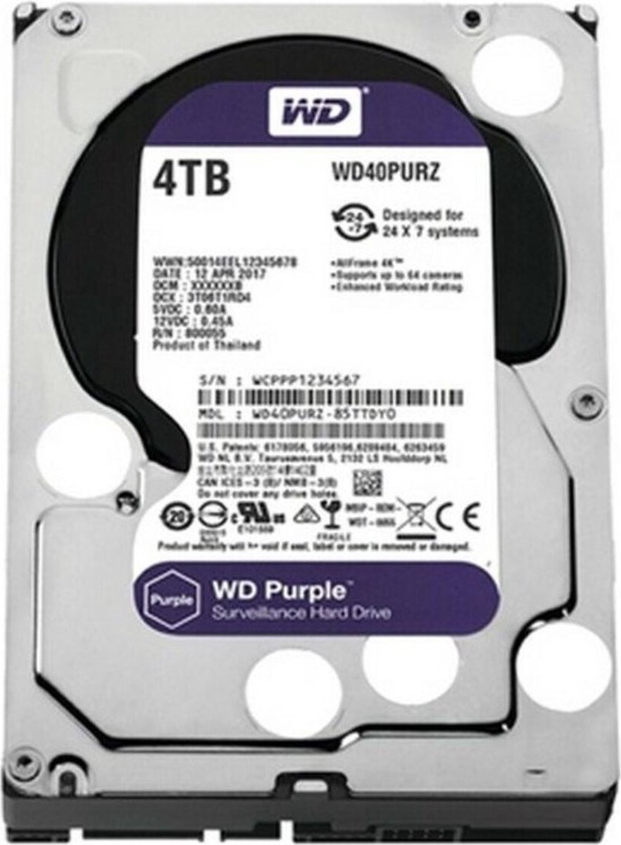 Wd purple interne harde schijf 2 2693087 5 orig - WD Purple WD20PURZ 2TB 5400RPM SATA Harde Schijf