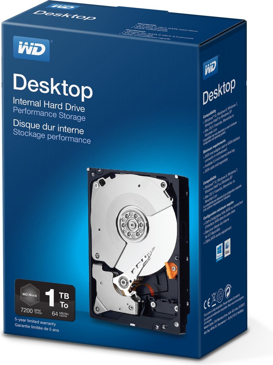 Western Digital Desktop Performance 1000 Gb Sata Iii harde schijf