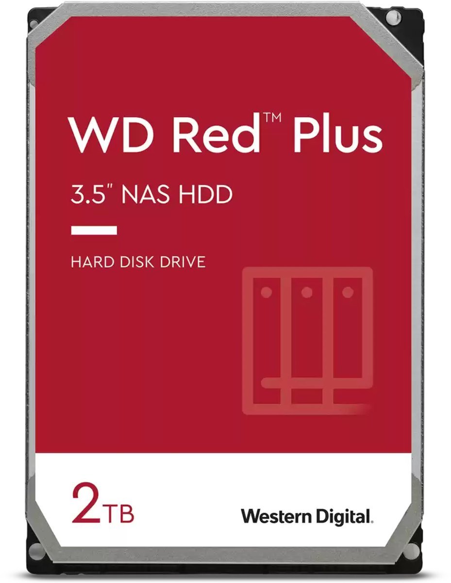 Western Digital Western Digital Red Plus Interne Harde Schijf 2 Tb 5400 Rpm 64 Mb 3.5" Sata