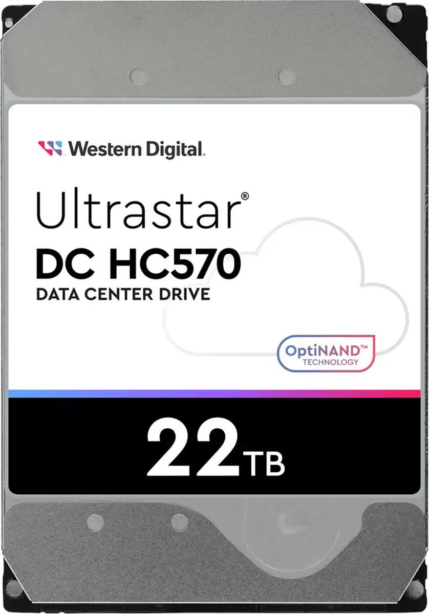 Western Digital Western Digital Ultrastar Dc Hc570 Interne Harde Schijf 22 Tb 7200 Rpm 512 Mb 3.5" Sata Iii