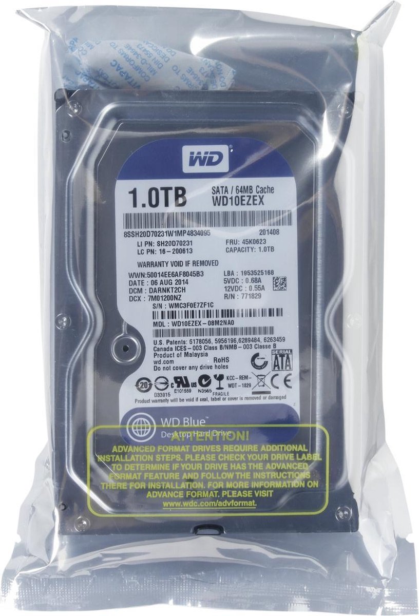 Western Digital Wd Blue Wd10Ezexe Harde Schijf 3,5 Inch - 1 Tb opslag - afbeelding 7