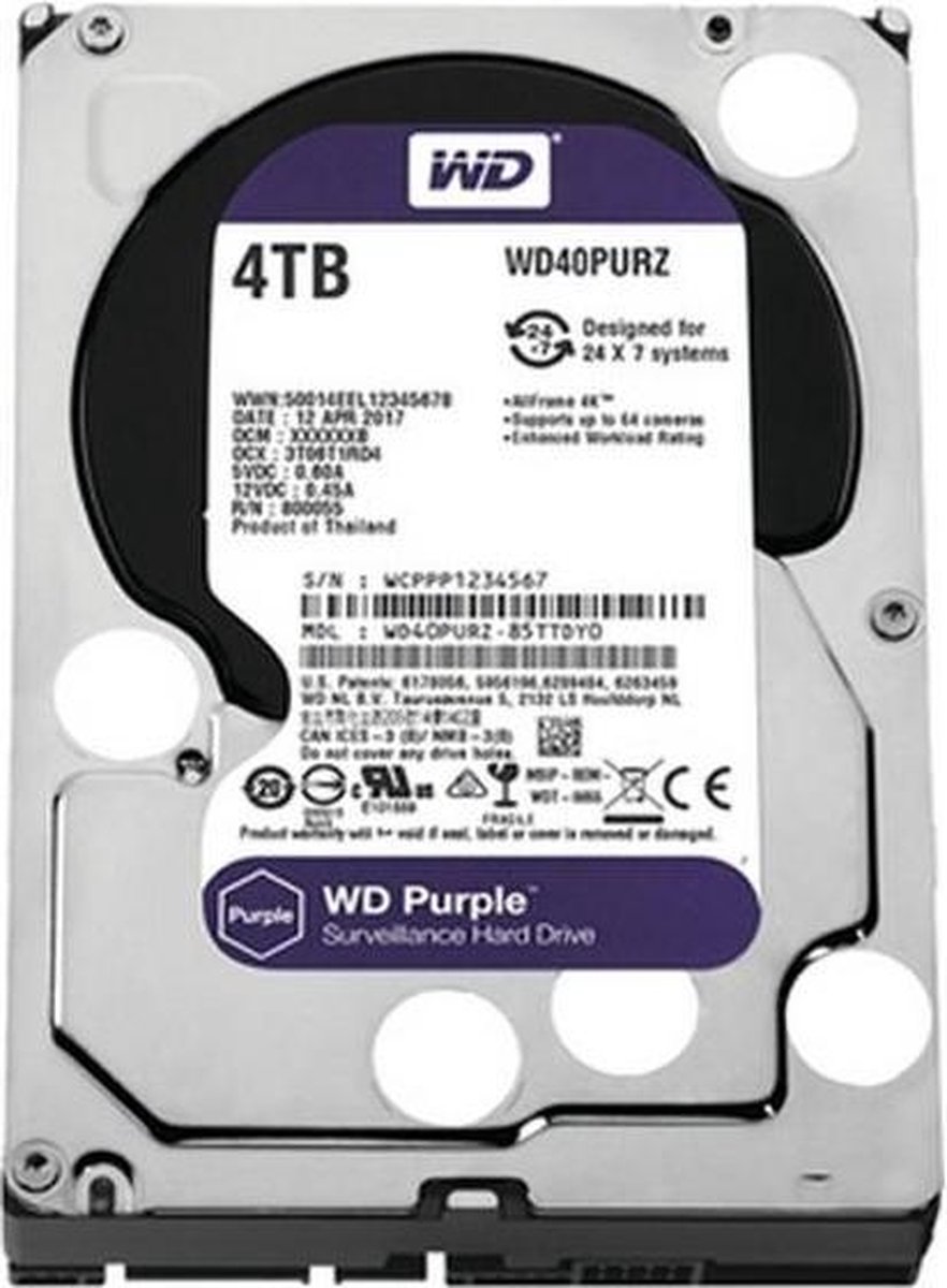 WD Purple 4TB Surveillance Hard Drive - afbeelding 7