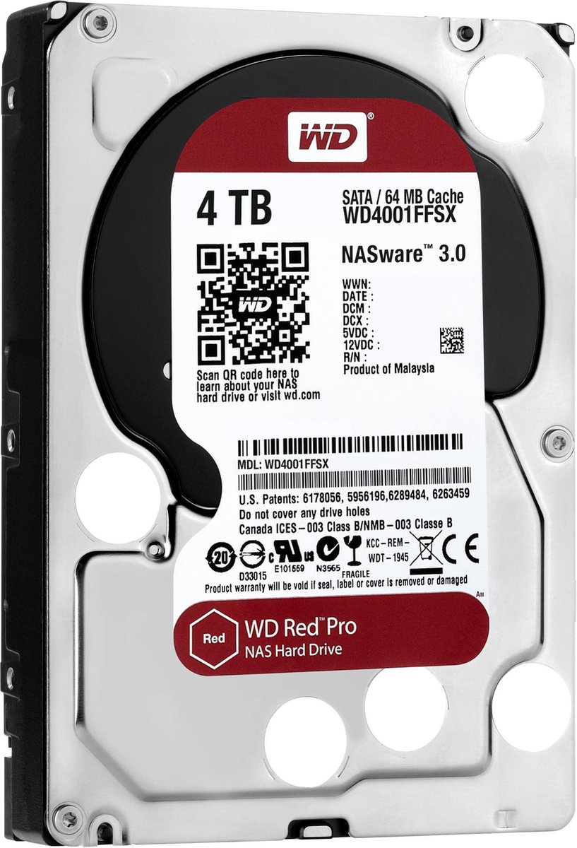 Western digital wd4001ffsx interne harde schij 9 orig - Western Digital Red Pro 7200RPM 64MB Cache /s NAS 4TB HDD