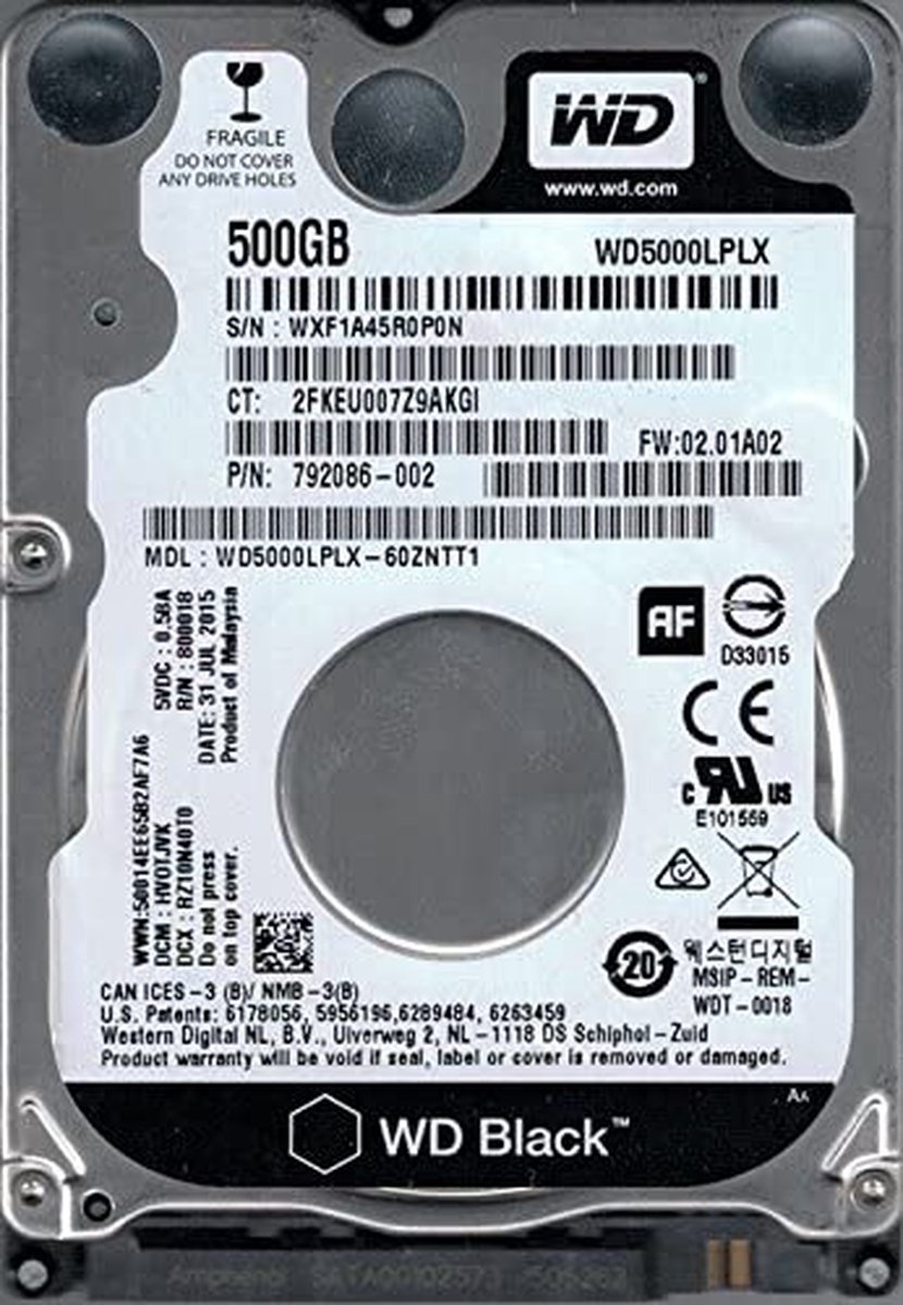 Western Digital Wd5000Lplxe Harde Schijf - 500Gb opslag - afbeelding 3