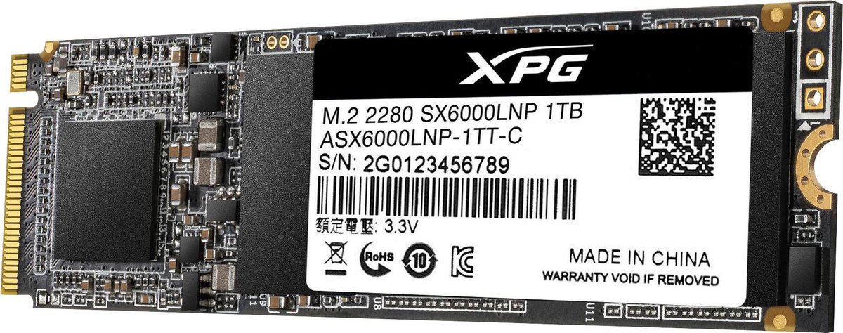 Xpg Sx6000 Lite M.2 1000 Gb Pci Express 3.0 3D Tlc Nvme opslag - afbeelding 4