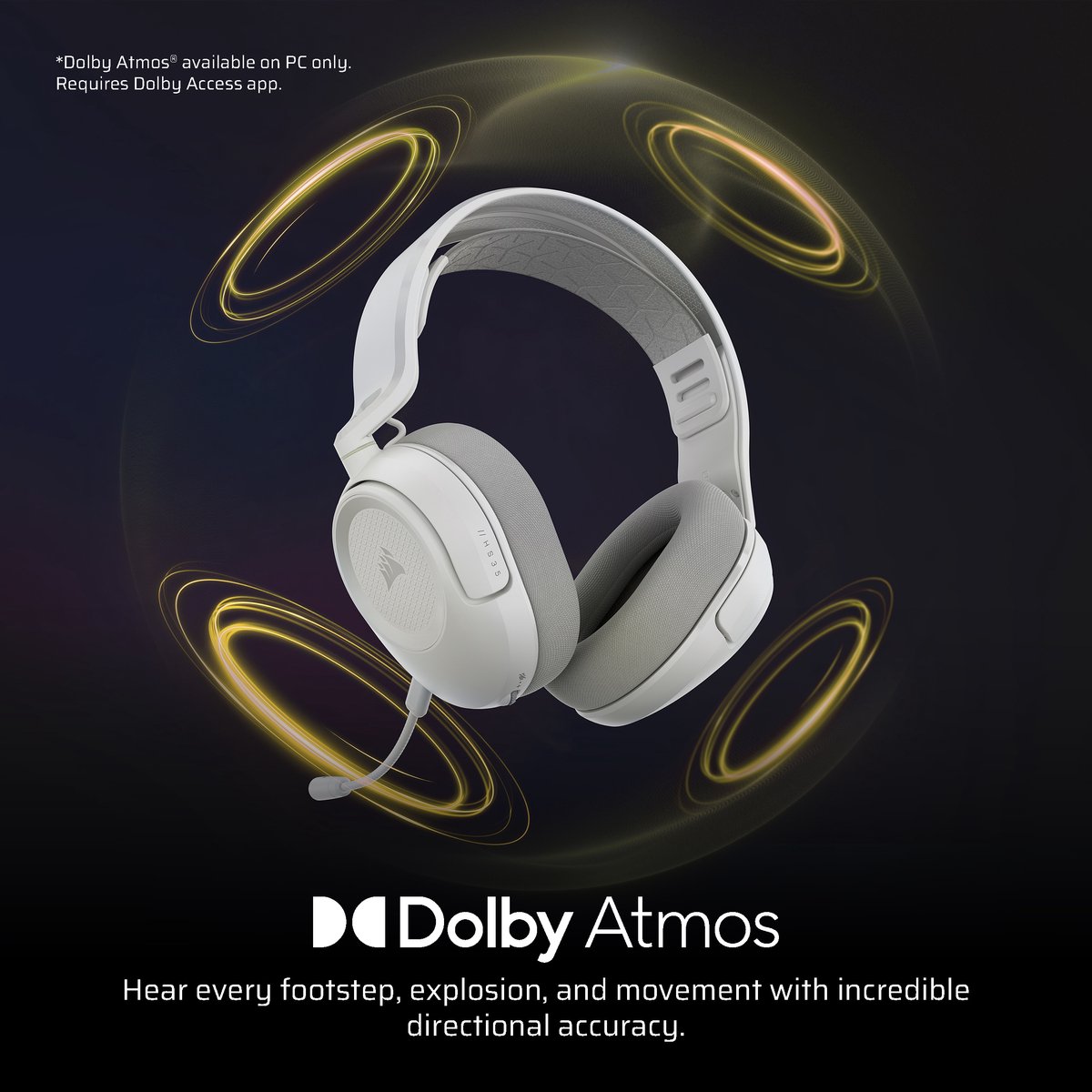 Corsair hs35 v3 draadloze headset play 6 orig - Corsair Hs35 V3 Headset (wit)