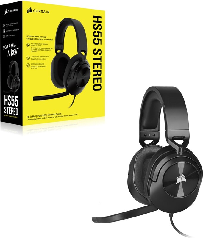 Corsair hs55 stereo headset 3 5mm jack 4 orig - Corsair HS55 Stereo Wired Gaming Headset Carbon