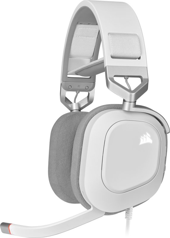 Corsair hs80 usb headset 774197 - Corsair HS80 RGB USB Gaming Headset — White