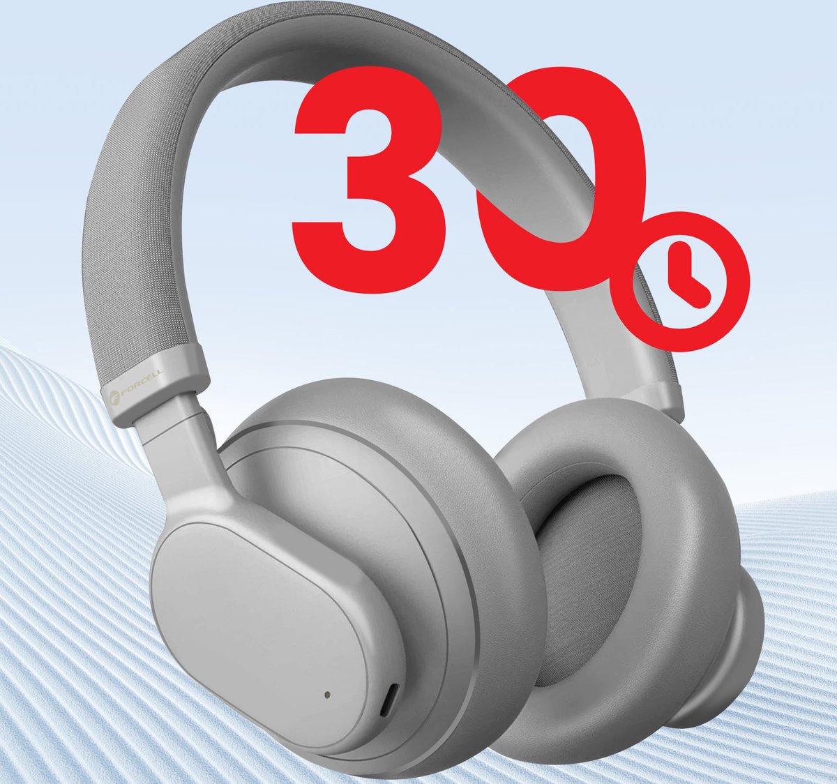 Forcell f audio touch beat draadloze k 8855638 6 orig - Forcell F-Audio Touch Beat Draadloze Over-Ear Headset (grijs)
