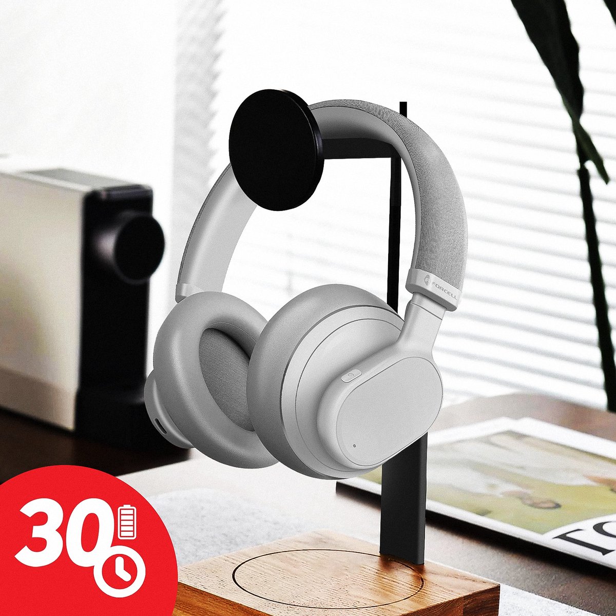 Forcell f audio touch beat draadloze k 8855638 7 orig - Forcell F-Audio Touch Beat Draadloze Over-Ear Headset (grijs)