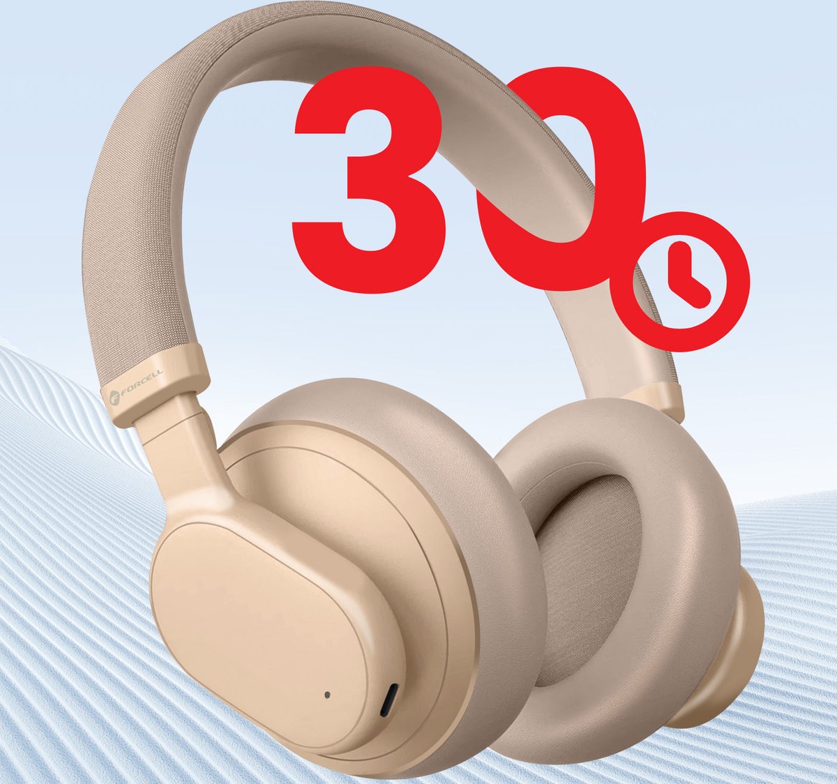 Forcell f audio touch beat draadloze k 8855639 5 orig - Forcell F-Audio Touch Beat Draadloze Over-Ear Headset (bruin)