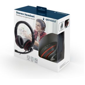 MHS-03-BKRD Stereo Gaming Headset - afbeelding 2