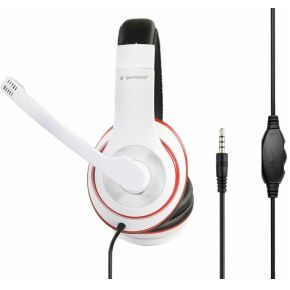 MHS-03 Stereo Headset Zwart/Rood/Wit - afbeelding 2