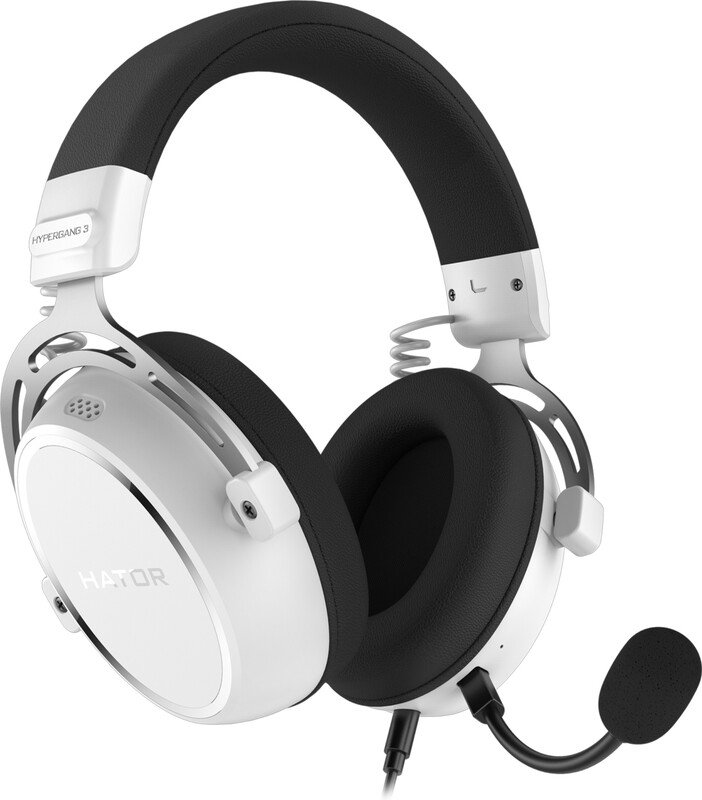 Hator hypergang 3 hi res headset bed 774389 - HATOR Hypergang 3 Wired Hi-Res Gaming Headset Wit