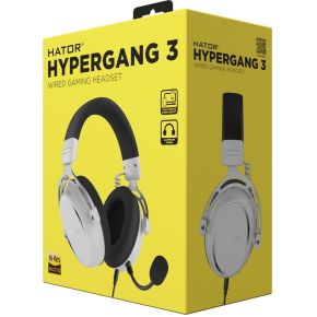 Hypergang 3 Wired Hi-Res Gaming Headset Wit - afbeelding 8