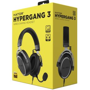 Hypergang 3 Wired Hi-Res Gaming Headset Zwart - afbeelding 8