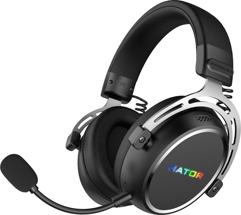 Hator hypergang 3 wireless headset 2 orig - HATOR Hypergang 3 Wireless Noise Cancelling RGB Gaming Headset Zwart