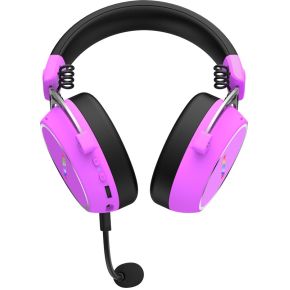 Hypergang 3 Wireless Noise Cancelling RGB Gaming Headset Cyber Violet - afbeelding 6