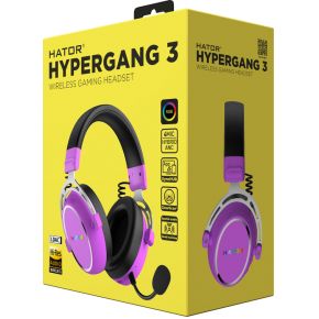 Hypergang 3 Wireless Noise Cancelling RGB Gaming Headset Cyber Violet - afbeelding 8