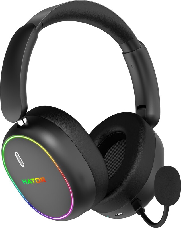 Hator phoenix 2 wireless headset 2 orig - Hator Phoenix 2 RF/BT RGB Zwart Headset (Black)