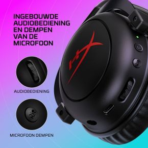 Cloud II Core Draadloze Gaming Headset in Zwart - afbeelding 6
