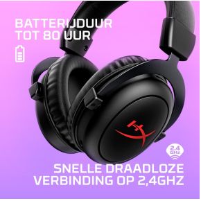 Cloud II Core Draadloze Gaming Headset in Zwart - afbeelding 8