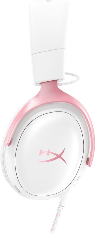 Hyperx cloud iii headset pc ps5 pink 2 orig - HyperX Cloud III - Bedrade Gaming Headset in wit/roze