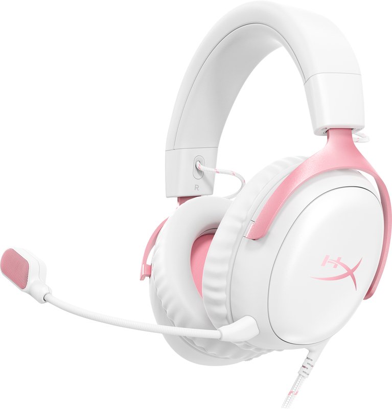 Hyperx cloud iii headset pc ps5 pink - HyperX Cloud III - Bedrade Gaming Headset in wit/roze