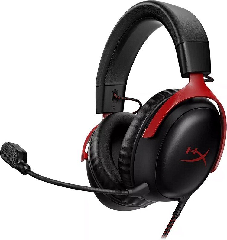 Hyperx cloud iii headset pc ps5 xbox 774368 - HyperX Cloud III Bedrade Gaming Headset in zwart/rood