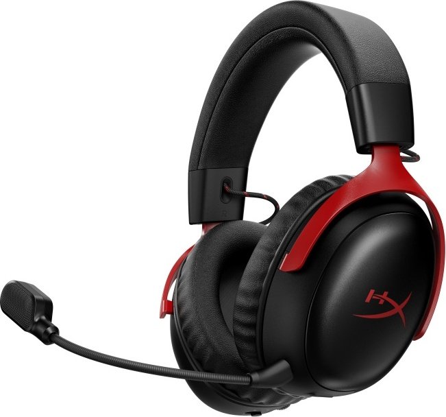 Hyperx cloud iii s wireless headset d 774398 - HyperX Cloud III S Wireless Gaming Headset (Black/Red)