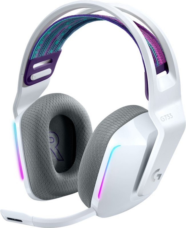 Logitech g733 lightspeed draadloze head 774464 - Logitech G733 Wit Draadloze Gaming Headset