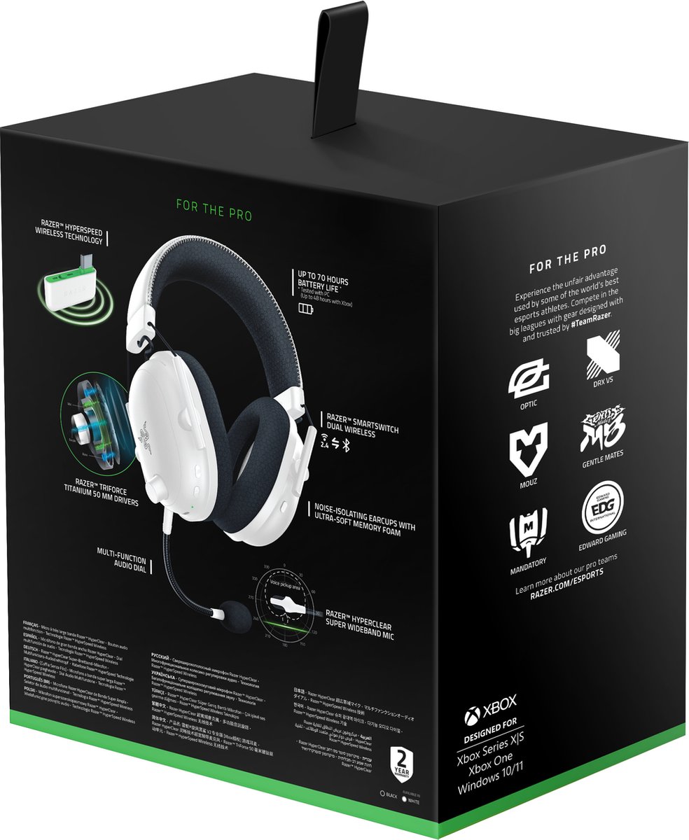 Razer blackshark v2 pro draadloze he 5 orig - Razer Blackshark V2 Pro Headset (wit)