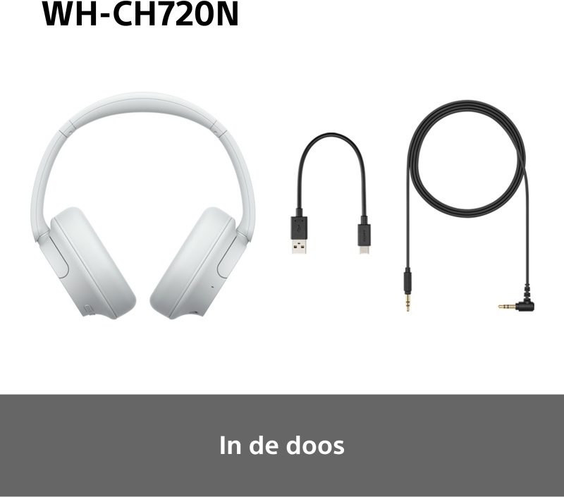 Sony wh ch720n draadloze over ear k 774343 5 orig - Sony WH-CH720 Draadloos Wit