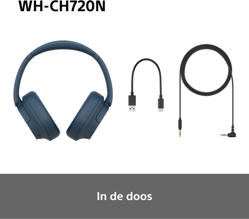 Sony wh ch720n draadloze over ear k 774481 6 orig - Sony WH-CH720N Draadloos Blauw