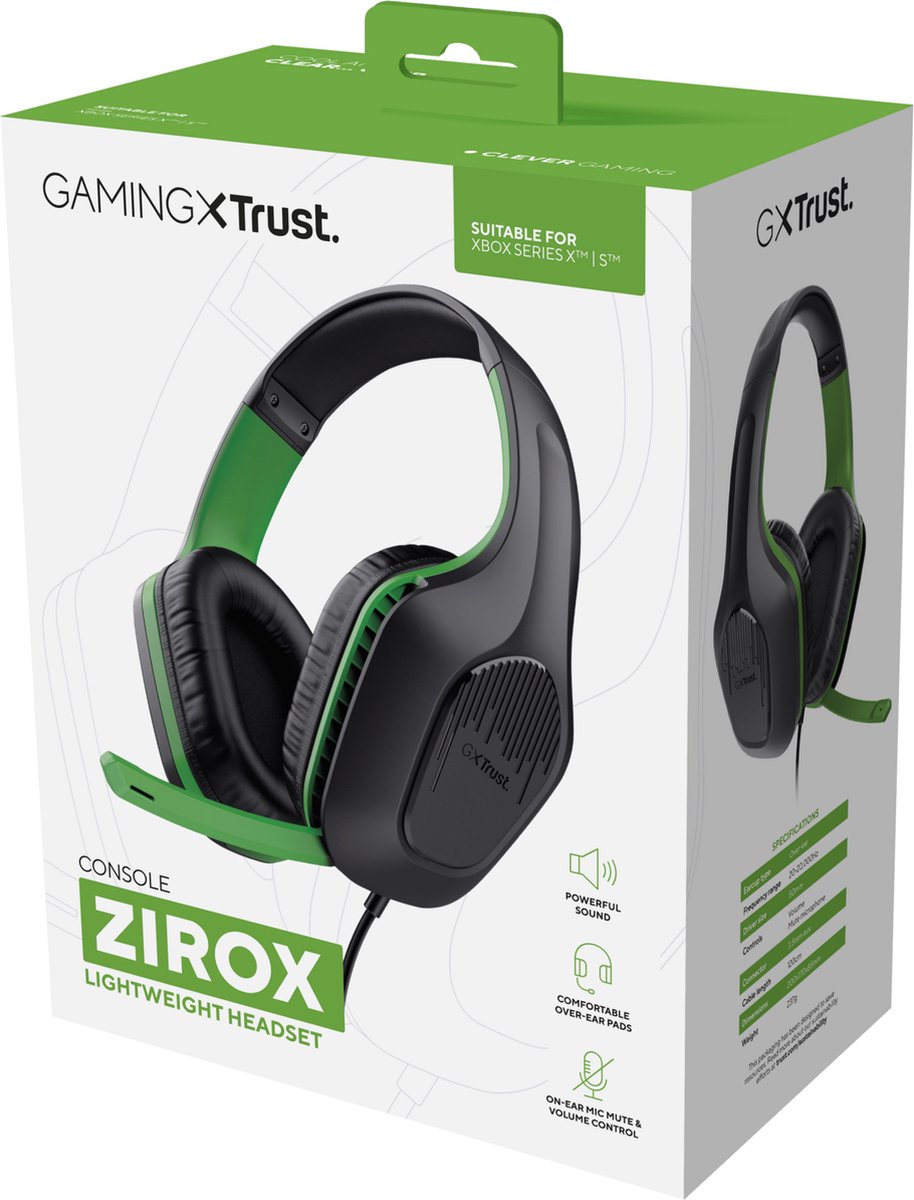 Trust gxt 415x zirox headset voor xb 7 orig - Trust Gxt 415X Zirox Headset (groen)