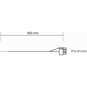 Be quiet bc070 0 6m 3 orig - be quiet! BC070 60 cm GPU-voedingskabel (zwart)
