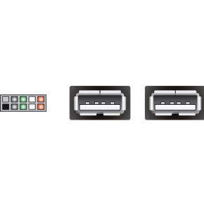 Delock 83292 usb kabel pinheader fema 2 orig - DeLock 83292 20 cm Frontpanelkabel (zwart)