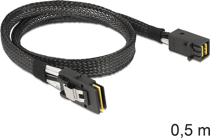 Delock 83388 kabel mini sas hd sff 2 orig - DeLock 83388 50 cm SATA-kabel (zwart)