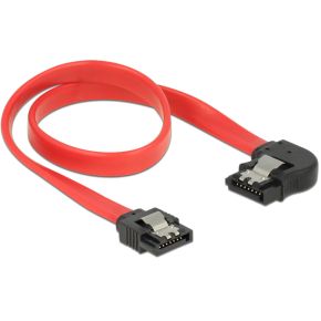 Delock 83963 sata 6 gb s kabel 2 orig - Delock SATA 6 GB/s Cable Straight To Left 30 cm SATA-kabel (rood)