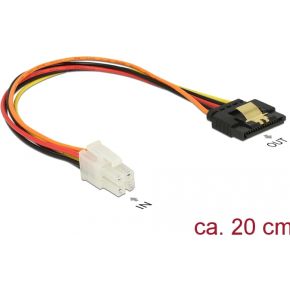 Delock 85519 kabel p4 male sata 15 2 orig - DeLock 85519 20 cm SATA-kabel