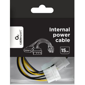 Gembird cc psu 6 interne stroomkabel 2 orig - Gembird CC-PSU-6 15 cm Voedingskabel (geel)