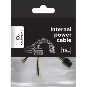 Gembird cc psu 6 interne stroomkabel 3 orig - Gembird CC-PSU-6 15 cm Voedingskabel (geel)