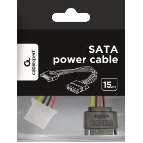 Gembird cc sata ps m sata kabel 4 orig - SATA (M) Molex (V) Adapter 0,10 Meter 15 cm Voedingskabel