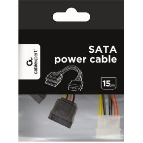 Gembird molex naar sata kabel 2 orig - Gembird cc-SATA-psy 15 cm Voedingskabel
