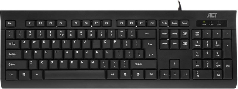 Act business toetsenbord bedraad u - ACT AC5410 104-toetsen QWERTY US USB Business Toetsenbord