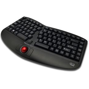 Tru-Form Media 3150 Wireless Ergo Trackball Toetsenbord, Black - afbeelding 3