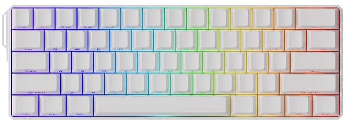 Akko monsgeek fun60 ultra shine thr 3 orig - AKKO Monsgeek Fun60 Ultra Shine Through White Hall Effect Toetsenbord