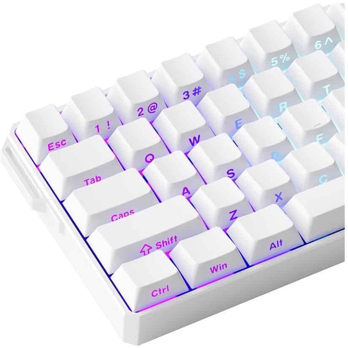 Akko monsgeek fun60 ultra shine thr 5 orig - AKKO Monsgeek Fun60 Ultra Shine Through White Hall Effect Toetsenbord
