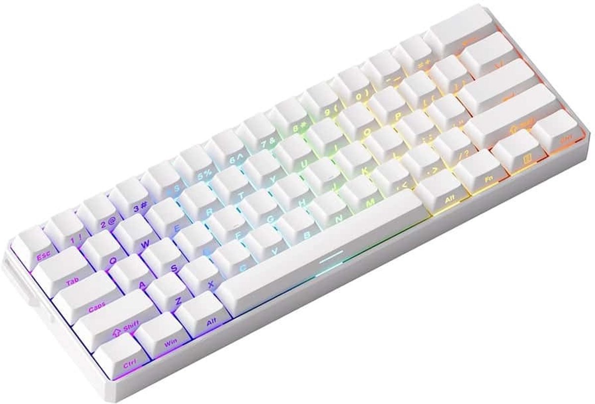 Akko monsgeek fun60 ultra shine thr 8 orig - AKKO Monsgeek Fun60 Ultra Shine Through White Hall Effect Toetsenbord